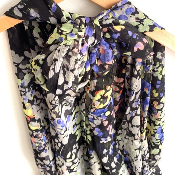 MM Couture Floral Halter backless ruffled bottom mini dress, Size S - Picture 9 of 12